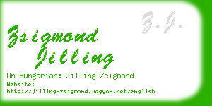 zsigmond jilling business card